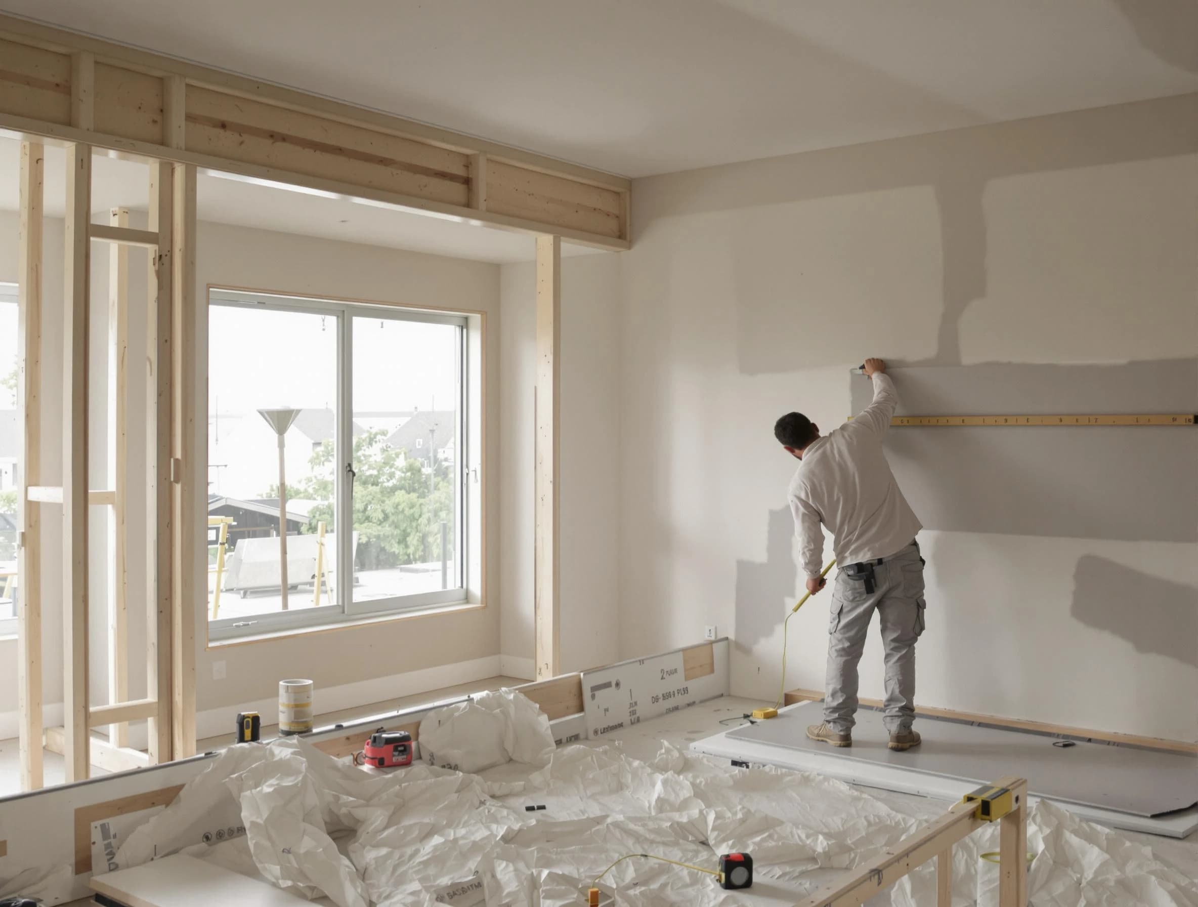 Green House Painters installing new drywall in Green, OH