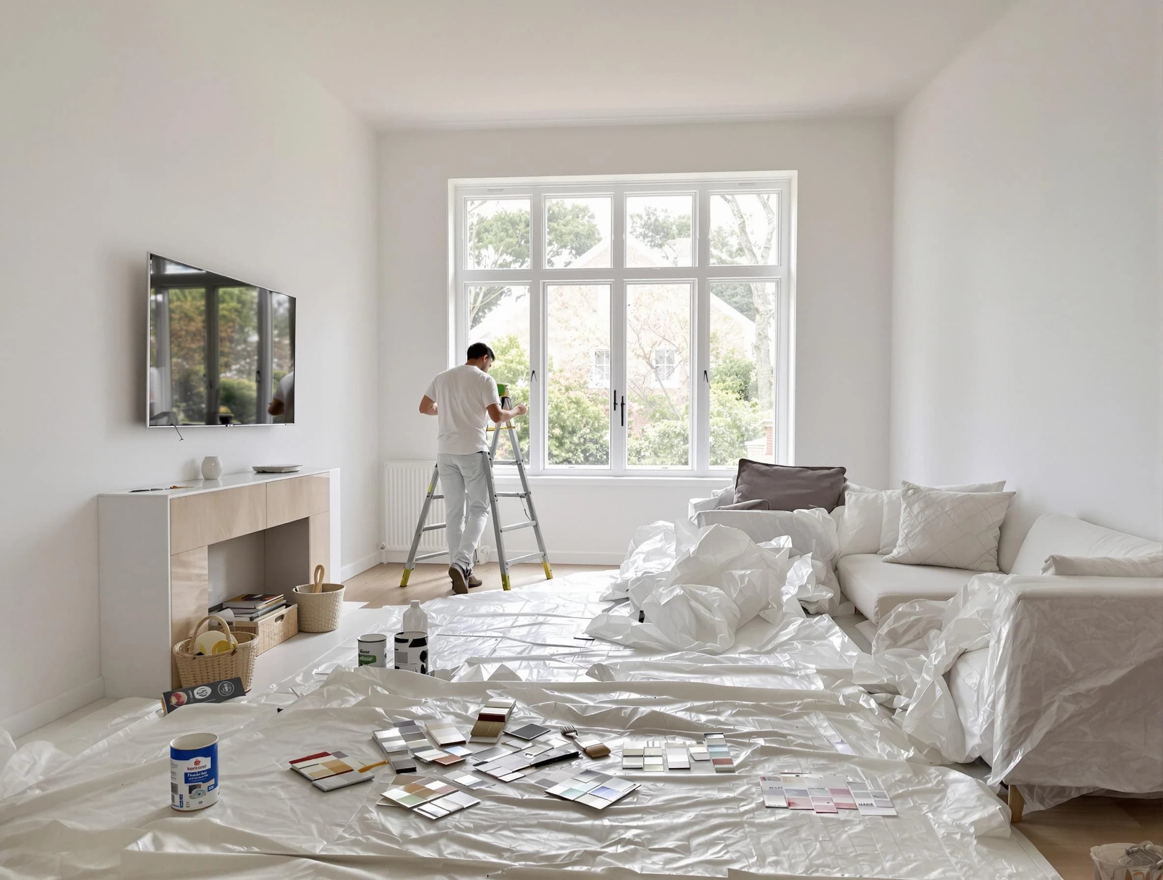 Green House Painters professional applying interior paint in Green, OH